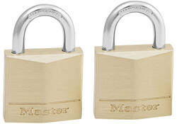 Hangslot MasterLock 2 gelijksluitend messing 30mm
