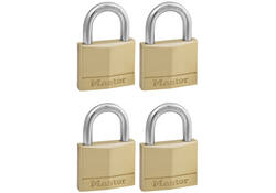 Hangslot MasterLock 4 gelijksluitend messing 50mm