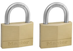 Hangslot MasterLock 2 gelijksluitend messing 50mm