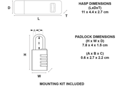 Hangslot MasterLock overval + aluminium 40mm