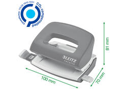 Perforator Leitz Nexxt Recycle mini 10 vel blauw