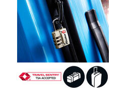 Hangslot Masterlock 3-cijfer combinatie TSA nikkel 30mm