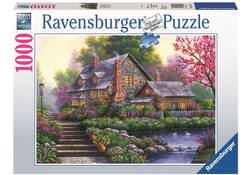 Puzzel Ravensburger romantische cottage 1000 stukjes