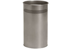 Papierbak BRASQ 21 liter rvs zilver
