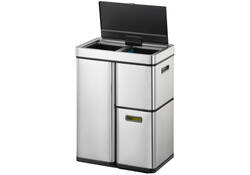 Afvalbak EKO Mirage Plus sensor 30liter en 2x15liter RVS