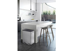 Afvalbak EKO Essential Recycler pedaalemmer 2x30liter RVS