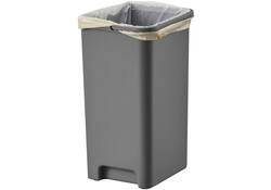 Afvalbak EKO Hana Duo Recycling pedaalemmer 2x10liter grijs wit