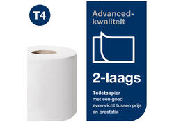 Toiletpapier Tork T4 advanced 2-laags 200vel wit 472161