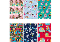 Inpakpapier IG Group Kids 200x70cm assorti