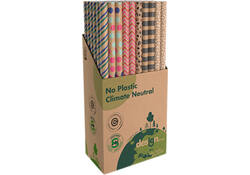 Inpakpapier IG Group Printed Kraft 200x70cm assorti