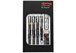 Tekenset rOtring Isograph college 0.2mm, 0.3mm en 0.5mm set à 3 stuks