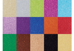Glitterkarton Folia 50x70cm 300gr 15 vel 15 kleuren