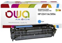 Tonercartridge OWA alternatief tbv HP CE411A blauw