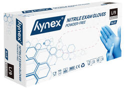Handschoen Hynex L nitril blauw pak à 100 stuks