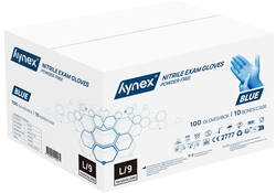 Handschoen Hynex L nitril blauw pak à 100 stuks