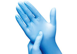 Handschoen Hynex L nitril blauw pak à 100 stuks