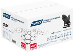 Handschoen Hynex XL nitril zwart pak à 100 stuks