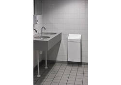 Afvalbak Vepa Bins met pushdeksel 50 liter metaal wit