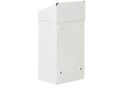 Afvalbak Vepa Bins met pushdeksel 50 liter metaal wit