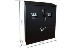 Asbak BRASQ wand 32x26cm zwart