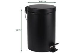 Afvalbak BRASQ pedaalemmer 20 liter zwart
