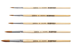 Penseel Qrea synthetisch haar set à 5 breedtes