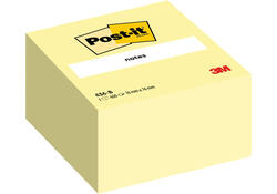 Memoblok 3M Post-it 636 76x76mm kubus geel
