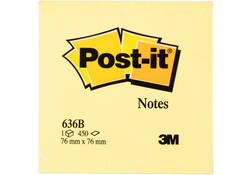 Memoblok 3M Post-it 636 76x76mm kubus geel