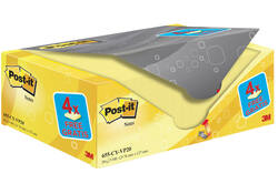 Memoblok 3M Post-it 655 76x127mm geel 16 + 4 gratis