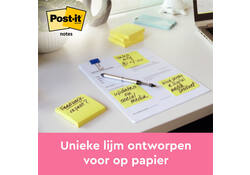 Memoblok 3M Post-it 655 76x127mm geel 16 + 4 gratis