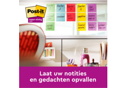Memoblok 3M Post-it Z-Note R330 Super Sticky 76x76mm assorti kleur 20 + 4 gratis
