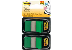 Indextabs 3M Post-it 680 25.4x43.2mm duopack groen