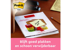 Memoblok 3M Post-it 654 76x76mm geel 16 + 4 gratis
