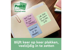 Memoblok 3M Post-it Z-Note R330 76x76mm recycle assorti kleur
