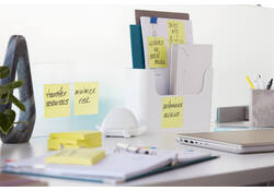 Memoblok 3M Post-it 622 Super Sticky 47.6x47.6mm geel 21 + 3 gratis