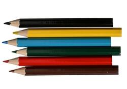 Kleurpotloden kort set a 6 kleuren