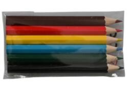Kleurpotloden kort set a 6 kleuren