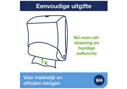 Reinigingsdoekdispenser Tork W4 Performance wandmontage wit/turqoise 654000