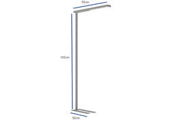 Vloerlamp MAUL Jet LED dimbaar hg 195 cm zilver