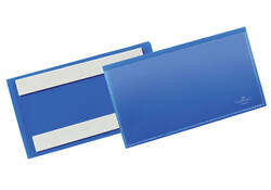 Documenthoes Durable zelfklevend 150x67mm blauw