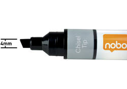 Viltstift Nobo whiteboard Liquid ink schuin assorti 4mm 10stuks