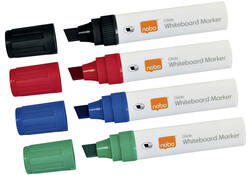Viltstift Nobo whiteboard Glide schuin assorti 10mm 4stuks
