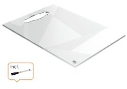 Notitiebord Nobo transparant acryl met handgreep A4