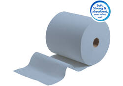 Handdoekrol Scott 1-laags 304m blauw 6668