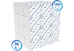 Toiletpapier Scott Control gevouwen 2-laags 36x220vel wit 8509