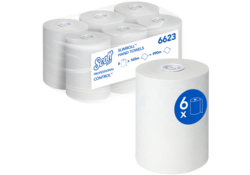 Handdoekrol Scott Slimroll 1-laags 165m wit 6623