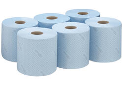 Poetsrol WypAll L10 1-laags 19,5x304m 800vel blauw 7255