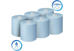Handdoekrol Scott Essential 1-laags 350m blauw 6692