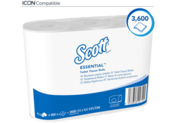 Toiletpapier Scott Essential 2-laags 600vel wit 8517