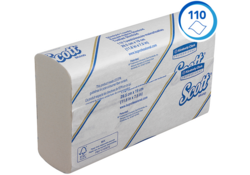 Handdoek Scott Slimfold m-vouw 1-laags 19x29,5cm wit 16x110stuks 5856
